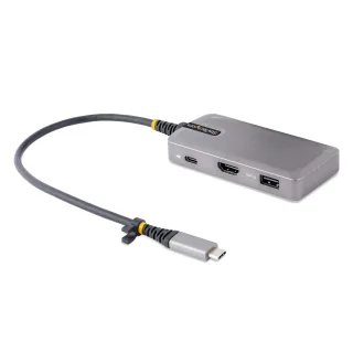 Startech USB-C Multiport Adapter, 4K 60Hz HDMI, HDR, 3-Port USB Hub, 100W Power Delivery Pass-Through, USB Type C Mini Docking Station, Certified Works with Chromebook - Windows, macOS, iPadOS, Android (104B-USBC-MULTIPORT) - Docking station - USB-C / USB4 / Thunderbolt 3 / Thunderbolt 4 - HDMI