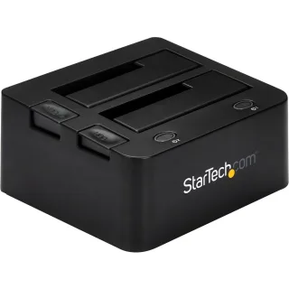 Startech Dual-Bay USB 3.0 to SATA and IDE Hard Drive Docking Station, USB Hard Drive Dock, External 2.53.5 SATA III and IDE (40 pin) SSDHDD Docking Station, Hot-Swap Hard Drive Bays - Top-Loading - Storage controller - 2.5", 3.5" - ATA / SATA 6Gb/s - USB 3.0 - black - for P/N: SVA12M5NA