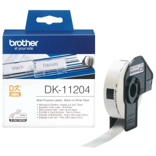 Brother DK11204 Etiquetas Precortadas Mul.psito 400 Uds 17X54MM