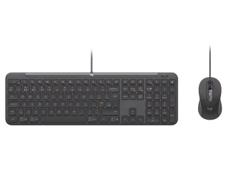 Logitech Signature Slim Wired Combo MK625 for Business - Keyboard and mouse set - full size - USB-C - QWERTY - UK