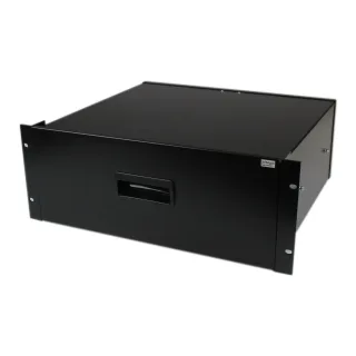 Startech 4U Black Steel Storage Drawer for 19in Racks and Cabinets - Rack storage drawer - 4U - 4UDRAWER - Rack storage drawer - 4U - for P/N: CABSCRWS1224, RK2537BKM, RK3236BKF, RK4236BKB, RK4242BK24, RK4242BK30, RKQMCAB12V2