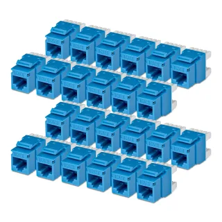 Startech - Keystone jack - 180°, 110 punch down - CAT 6 - UTP - RJ-45 - blue - TAA Compliant (pack of 24)