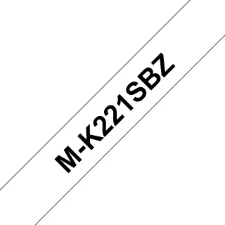 Brother M-K221SBZ - Black on white - Roll (0.9 cm x 4 m) 1 cassette(s) non-laminated tape - for P-Touch PT-55, PT-65, PT-75, PT-80, PT-85, PT-BB4