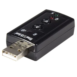 StarTech Virtual 7.1 USB Stereo Audio Adapter External Sound Card - Sound card - stereo - USB 2.0 - ICUSBAUDIO7 - Sound card - stereo - USB 2.0