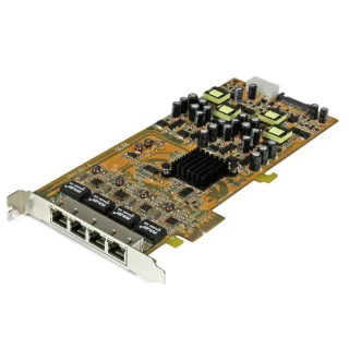 Startech 4 Port Gigabit PoE (Power over Ethernet) Card - PCIe Network Card - PoE / PoE+ Up to 25W Per Port - PCIe NIC - Gigabit Ethernet Card (ST4000PEXPSE)