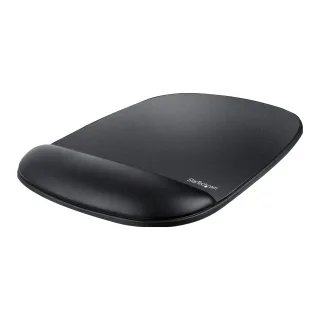 StarTech Mouse Pad with Hand rest, 6.7x7.1x 0.8 in (17x18x2cm), Ergonomic Mouse Pad with Wrist Support, Desk Wrist Pad w/ Non-Slip PU Base for Office/Home/Computer/Laptop - Cushioned Gel Mouse Pad w/ Palm Rest - Mouse pad with wrist pillow - black - TAA Compliant