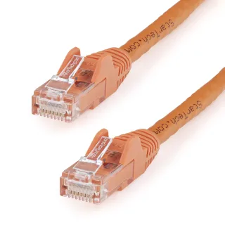 Startech 2m CAT6 Ethernet Cable, 10 Gigabit Snagless RJ45 650MHz 100W PoE Patch Cord, CAT 6 10GbE UTP Network Cable w/Strain Relief, Orange, Wiring is UL Certified/TIA - Category 6 - 24AWG (N6PATC2MOR) - Patch cable - RJ-45 (M) to RJ-45 (M) - 2 m - UTP - CAT 6 - snagless - orange