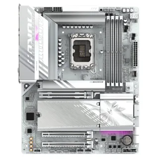 Gigabyte B860 AORUS ELITE WIFI7 ICE Intel 1851 Socket Motherboard, ATX, 4x DDR5 Slots, 3x M.2 Sockets, Fitted I/O Shield, 2.5GbE LAN, Wi-Fi 7, 1x DisplayPort / 1x HDMI Ports / 1x USB-C (USB4)
