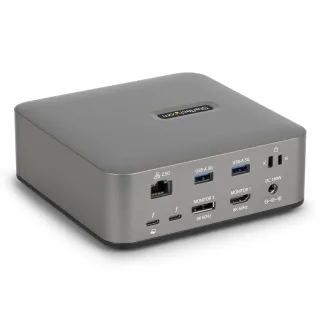 Startech - Docking station - for tablet, laptop - USB-C / USB4 / Thunderbolt 3 / Thunderbolt 4 / Thunderbolt 5 / USB-A - HDMI, DP - 1GbE - 180 Watt - TAA Compliant - United Kingdom, Europe