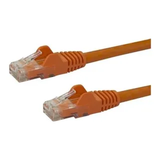 Startech 50cm CAT6 Ethernet Cable, 10 Gigabit Snagless RJ45 650MHz 100W PoE Patch Cord, CAT 6 10GbE UTP Network Cable w/Strain Relief, Orange, Wiring is UL Certified/TIA - Category 6 - 24AWG (N6PATC50CMOR) - Network cable - RJ-45 (M) to RJ-45 (M) - 50 cm - UTP - CAT 6 - molded, snagless, stranded - orange
