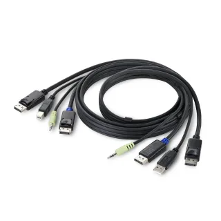 StarTech - Keyboard / video / mouse (KVM) cable - TAA Compliant - USB Type A, 3.5mm audio jack, DisplayPort (M) to USB Type B, 3.5mm audio jack, DisplayPort (M) - 1.8 m
