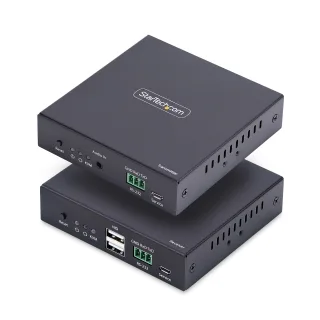 Startech HDMI KVM Extender Over IP Network, 4K 60Hz, Driverless - Transmitter and receiver Kit - video/audio/USB extender - HDMI