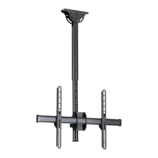 Startech Ceiling TV Mount - 1.8' to 3' Short Pole - Full Motion - Supports Displays 32" to 75" - For VESA Mount Compatible TVs (FPCEILPTBSP) - Bracket - for flat panel - heavy duty steel - black - screen size: 37"-75" - ceiling mountable - for P/N: HDMIPLATE