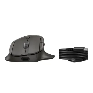 HP 785M - Mouse - right-handed - optical - 6 buttons - wireless - Bluetooth, 2.4 GHz - USB wireless receiver - black