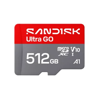 SanDisk Ultra GO - Flash memory card - 512 GB - A1 / UHS-I U1 / Class10 - microSDXC UHS-I