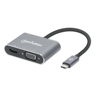 Manhattan 130691 USB-C Dock/Hub 4-PORT- HDMI/USB-A/USB-C/VGA with 87W PD