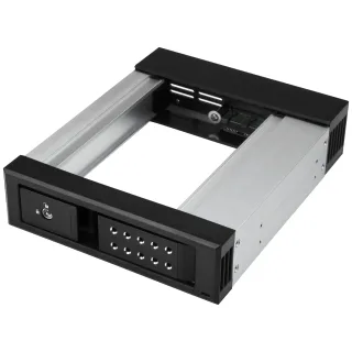 Startech 5.25" to 3.5" Trayless Hard Drive Hot Swap Bay - Removable Hard Drive Bay for 3.5" SATA/SAS Drives - Aluminum (HSB1SATSASBA)