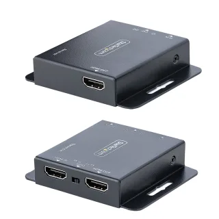 Startech HDMI Extender over CAT6/CAT5, 4K 30Hz/130ft (40m) or 1080p 60Hz/230ft (70m) Video Extender, 4K HDMI over Ethernet Extender, PoC HDMI Transmitter and Receiver Kit, IR Extension - Local Video Output - Video/audio extender - HDMI - over CAT 5/6 - up to 70 m