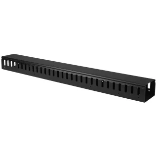 Startech 3ft (1m) Vertical Cable Management Duct with Cover - 0U Open Slot Finger Duct Wire Raceway for 19 Inch Server Rack - Slotted Cord Channel (CMVER20UF) - Cable organizer - 91.4 cm - black - 20U - for P/N: RK2537BKM, RK4242BK24, RK4242BK30