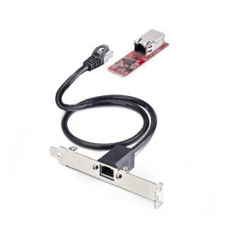 Startech 1-Port 2.5GbE M.2 Network Card, Multi-Gigabit Speeds (2.5G/1G/100M/10M) - NBASE-T (802.3bz), PCIe Ethernet M.2 2280, B/M Key - NIC for SFFs/Desktop PCs, Includes 2ft Cat6 adapter, Full/Low Brackets (MR12GI-NETWORK-CARD)