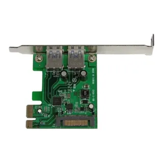 Startech 2 Port PCI Express (PCIe) SuperSpeed USB 3.0 Card Adapter with UASP - SATA Power - Dual Port USB 3 PCIe Controller (PEXUSB3S24) - USB adapter - PCI Express x1 - USB 3.0 x 2 - for P/N: CFASTRWU3, ST3300GU3B, ST4300U3C1, ST4300U3C1B, ST7300U3M, ST7300USBME, USB3S2ESATA3