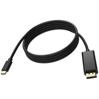 2 m USB C to DisplayPort cable -8k at 60 hz - USB C 3.2 (m) to DP 1.4 (m) - outer diameter 4.5 mm - 32 awg - black