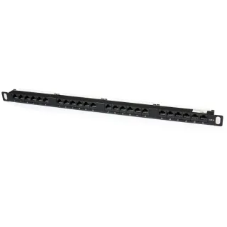 Startech 24 Port 0.5U Cat5e Patch Panel - RJ45 Ethernet Rack Mount Cat 5e 110 Patch Panel - Rackmount Network Patch Panel (PANELHU24) - Patch panel - CAT 5e - 24 ports - for P/N: RACK-18U-20-WALL-OA, RACK-21U-20-WALL-OA, RACK-24U-20-WALL-OA, RK3236BKF, WALLMOUNT4