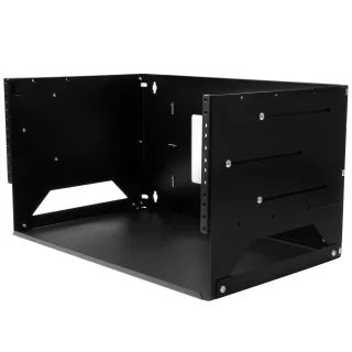 Startech 4U Open Frame Wall Mount Network Rack w/ Built in Shelf - 2-Post Adjustable Depth (12" to 18") Equipment Rack - 75.2lbs (WALLSHELF4U)