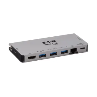 Eaton Tripp Lite Series USB C Docking Station USB Hub 4k w/ HDMI, Gbe Gigabit Ethernet, SD Card Reader, PD Charging - Docking station - USB-C 3.1 / Thunderbolt 3 - HDMI - 1GbE