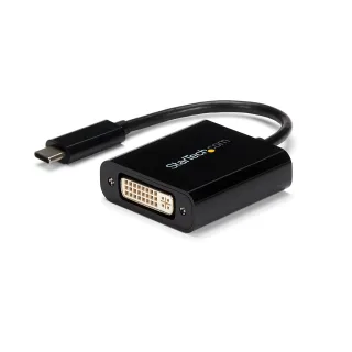 StarTech USB C to DVI Adapter - Black - 1920x1200 - USB Type C Video Converter for Your DVI D Display / Monitor / Projector (CDP2DVI)