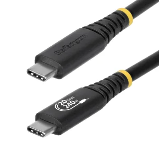 StarTech - USB cable - USB-C (M) to USB-C (M) - USB4 / Thunderbolt 3 / Thunderbolt 4 / DisplayPort 1.4 - 2 m - 4K120Hz support, rugged, extended power range (EPR), Power Delivery 3.1 support, flexible - black