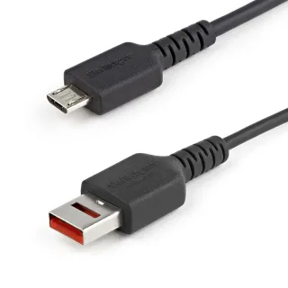 StarTech 3ft (1m) Secure Charging Cable, USB-A to Micro USB Data Blocker Charge-Only Cable, Power-Only Charger Cable for Phone/Tablet, Data Blocking USB Protector Adapter Cable, TPE - 5V at 2.4A (12W max) (USBSCHAU1M)