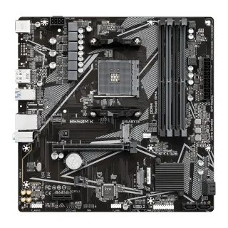 Gigabyte B550M K Ultra Durable AMD AM4 Socket Motherboard, Micro-ATX, 4x DDR4 Slots, 2x M.2 Sockets, GbE LAN, 1x DisplayPort / 1x HDMI Port
