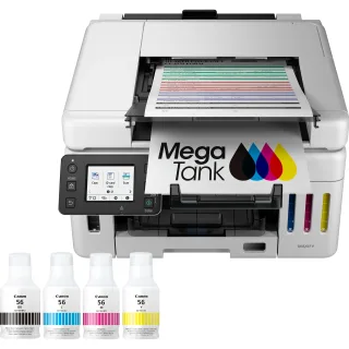 Canon MAXIFY GX6550 Ink Tank Multifunction Printer. 24ipm Mono, 15.5ipm Colour. 250 Sheet Tray. 100 Sheet Rear Tray. MacOS, Chrome, Windows. Ethernet and WIFI