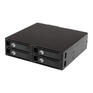 StarTech 4-Bay Mobile Rack Backplane for 2.5in SATA/SAS Drives - Hot Swap SSDs/HDDs from 5-15mm - Supports SAS II & SATA III (6 Gbps) - Storage enclosure - 4 bays (SATA-600 / SAS-2) 0