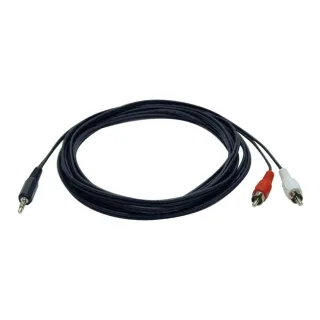 Startech 6in RCA to 3.5mm Female Cable - Audio to RCA Cable - 3.5mm Female to 2x RCA Male - Aux to RCA - Stereo Audio Cable (MUFMRCA) - Audio cable - RCA x 2 male to mini-phone stereo 3.5 mm female - 15.24 cm - black - for P/N: MU15MMS, MU6MMS