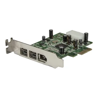 Startech 3 Port 2b 1a Low Profile 1394 PCI Express FireWire Card Adapter - FireWire adapter - PCI Express x1 low profile - FireWire 800 - 2 ports + 1 x FireWire