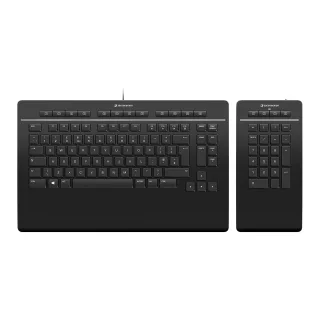 3Dconnexion Keyboard Pro with Numpad - Keyboard and numeric pad set - USB - QWERTY - UK