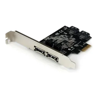 Startech 2 Port PCI Express SATA 6 Gbps eSATA Controller Card - Dual Port PCIe SATA III Card - 2 Int/2 Ext - SATA III 6Gbps (PEXESAT322I) - Storage controller - 2 Channel - SATA 6Gb/s / eSATA 6Gb/s - low profile - PCIe x1 - for P/N: S251SMU33EP, S3520BU33ER, S355BU33ERM, ST521PMINT