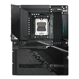 Gigabyte X870 AORUS STEALTH AMD AM5 Socket Motherboard, ATX, 4x DDR5 Slots, 4x M.2 Sockets, 5GbE LAN, Wi-Fi 7, 1x HDMI Port / 2x USB-C (USB4)