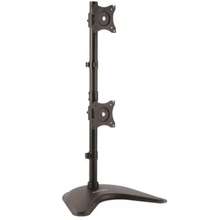 Startech Vertical Dual Monitor Stand - Supports Monitors 13" to 27" - Adjustable - Computer Monitor Stand for Double Stacked VESA Monitors - Black (ARMBARDUOV) - Stand - for 2 monitors - heavy duty steel - black - screen size: 13"-27" - desktop stand - for P/N: ACCSMNT, DK30A2DH, DK30C2DAGPD, DK30C2HAGPD, TB3DK2DPM2, TB3DK2DPPD, USB3SDOCKDD
