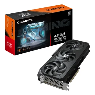 Gigabyte AMD Radeon RX 9070 GAMING OC 16GB GDDR6 Graphics Card, 3584 Streams, 2700 MHz Core Clock, Triple Fan, RGB, 2x DisplayPorts / 2x HDMI Ports