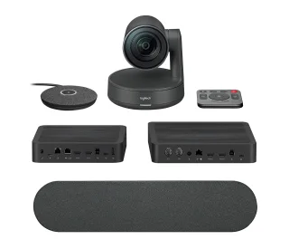Small Rally Package (1 x Microphone, 1 x Speaker, Hubs and Camera). This solution with the Rally camera, is perfect for up to 10 people. This solution with the Rally camera, is perfect for up to 10 people.