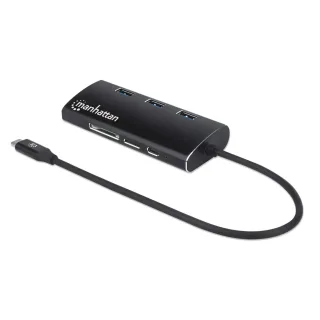 Manhattan 152440 USB-C Dock/Hub/Reader 6-PORT- HDMI/Network/USB-A(X3)/USB-C PD