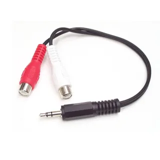 Startech 6in Stereo Audio Y-Cable - 3.5mm Male to 2x RCA Female - Headphone Jack to RCA - Computer / MP3 to Stereo 1x Mini-Jack 2x RCA (MUMFRCA)