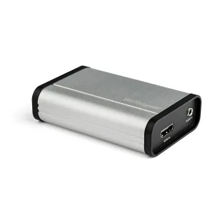 StarTech HDMI to USB C Video Capture Device 1080p 60fps, UVC, External USB 3.0 Type-C Capture/Live Streaming, HDMI Audio/Video Recorder Adapter, USB-C/USB-A/Thunderbolt 3 Compatible - HDMI Video Capture (UVCHDCAP) - Video capture adapter - USB 3.0 - black, silver - TAA Compliant