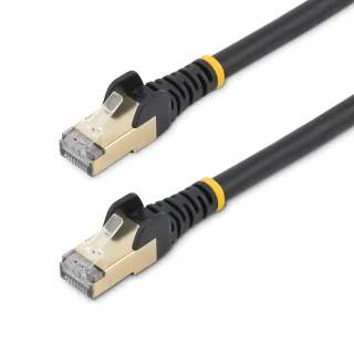 Startech 3m CAT6A Ethernet Cable, 10 Gigabit Shielded Snagless RJ45 100W PoE Patch Cord, CAT 6A 10GbE STP Network Cable w/Strain Relief, Black, UL Certified Wiring/TIA - Category 6A - 26AWG (6ASPAT3MBK)