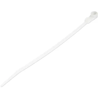 Startech 15cm(6") Cable Ties with Mounting Hole, 3mm(1/8") wide, 40mm(1-1/2") Bundle Dia. 18kg(40lb) Tensile Strength, Nylon 66 Self Locking Ties with Screw Hole, UL Listed, 100 Pack - UL94 V-2 Rated - TAA (CBMZTS10N6)