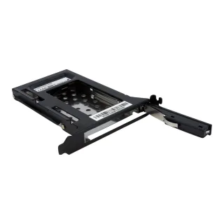 Startech 2.5in SATA Removable Hard Drive Bay for PC Expansion Slot - Storage bay adapter - black - S25SLOTR - Storage bay adapter - black