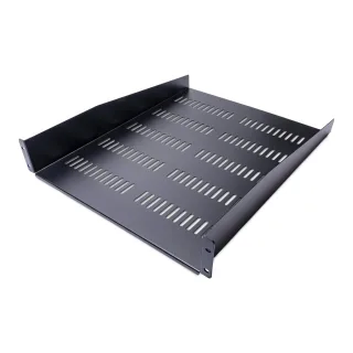Startech 1U Server Rack Shelf, 2U 22in Universal Fixed Vented Network Rack Shelf/Cantilever Tray for 19" AV/Data/Network Equipment Enclosure w/Cage Nuts & Screws, 50lbs Weight Cap. - 2U Network Rack Shelf (CABSHELF22V) - Rack shelf - black - 2U - 22" - for P/N: RK12OD2, RK2433BKM, RK2537BKM, RK3236BKF, RK4236BKB, RK4242BK24, RK4242BK30